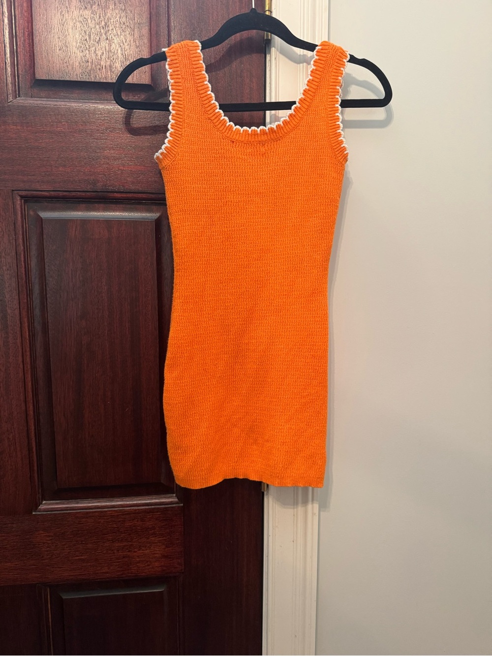 Idem Ditto Orange Knit Mini Dress